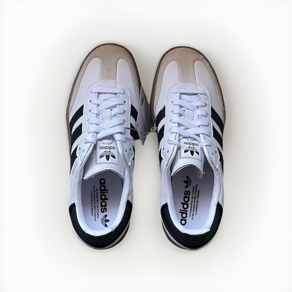 Size 8.5w - Adidas Originals Sambae W Cloud White Metallic Gold Women's JI1349 - Picture 3 of 10